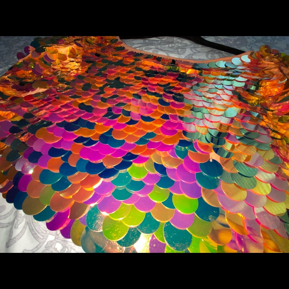 XS Rosa Bloom Crop Top in SOLAR.